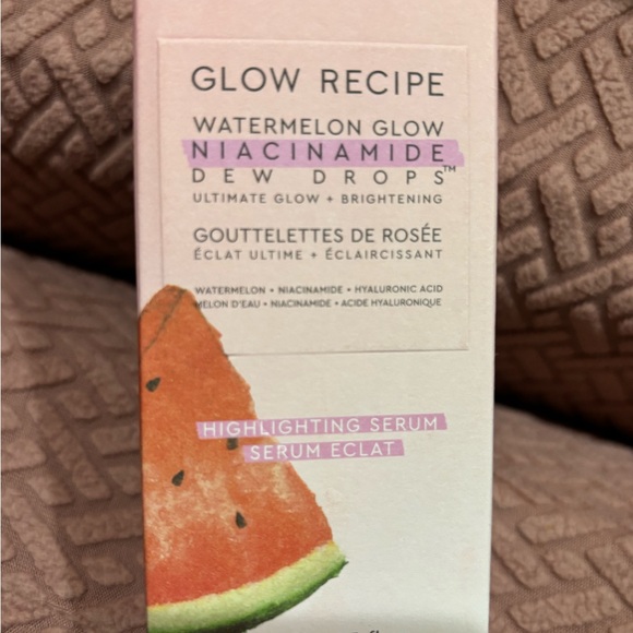 DUO Bundle Glow Recipe Watermelon Golw Dew Drops w/Niacinamide NIB 1.35 FLl oz. - Picture 3 of 7